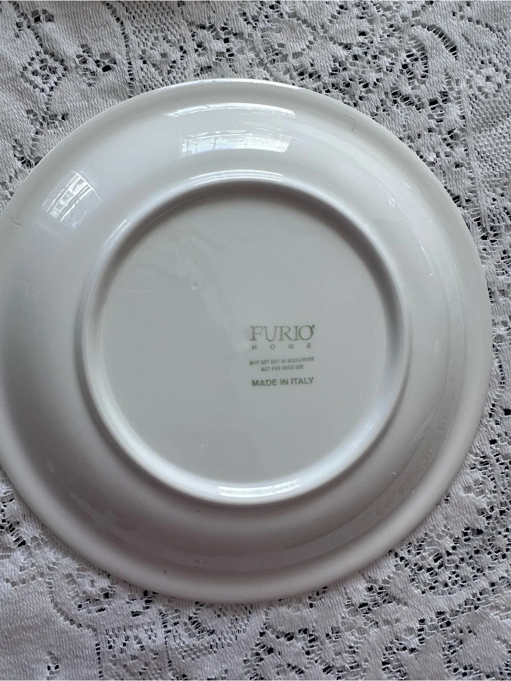 Vintage Furio Home Italy Hand Painted Blue Pink Floral Dinnerware Plates 4